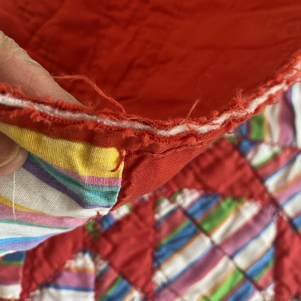 Vintage Handmade Quilt Patchwork 76x76